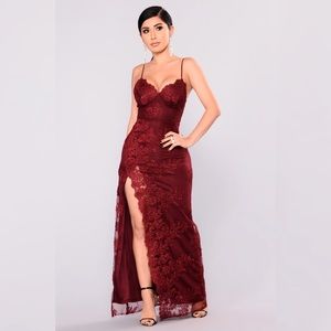 A Night In Tokyo alce Dress Burgundy
